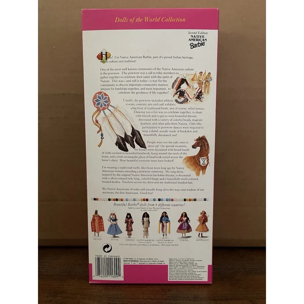 Vintage Native American Barbie Doll‎ 2nd Edition 1993 Mattel - NRFP